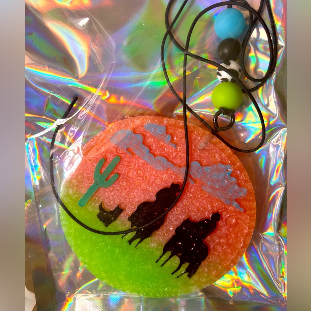 Colorful Western-Themed car Freshie